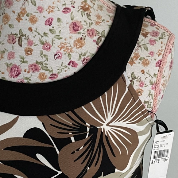 Kim Rogers Woman's Sleeveless Dress Palm Leaves Sz 10P - Picture 6 of 12